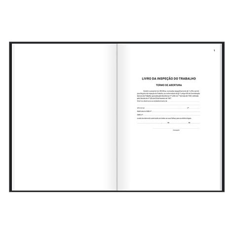 Livro Registro Inspeção Do Trabalho Ofício Com 50 Folhas Brief Spiral