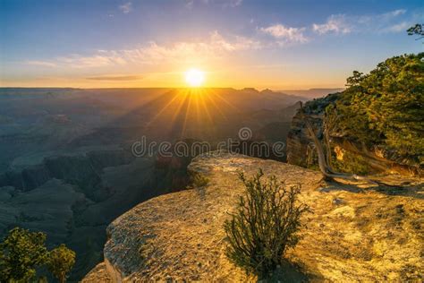 Sunrise At Hopi Point On The Rim Trail At The South Rim Of Grand Canyon