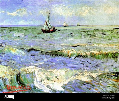 Vincent Van Gogh Seascape At Saintes Maries 1888 Post Impressionism