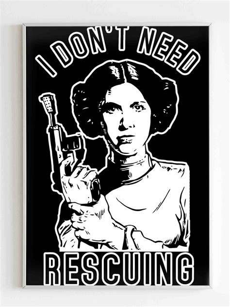 star wars princess leia i do not rescuing poster