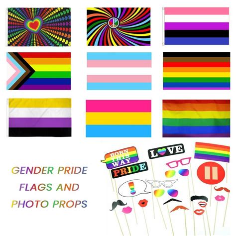lgbtq rainbow flags pride festival lesbian gay parade carnival photo props 5x3ft ebay