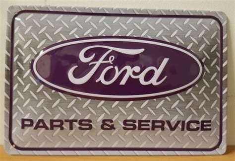 Ford Parts En Service Reclamebord Van Metaal Metalen Wandbord