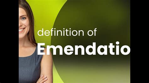 Emendation • Definition Of Emendation Youtube