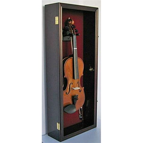 Fiddle Mandolin 34 Acoustic Violin Display Case Shadow Box With Hanger