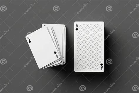 Blank White Playing Card Deck Stack Mockup Isolated 3d Rendering Empty