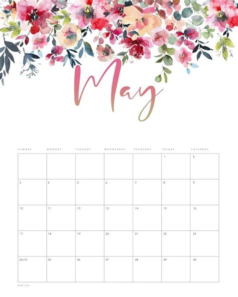 33 Printable Free May 2021 Calendars With Holidays Onedesblog