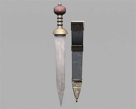 3d Model Roman Sword Gladius Free 3d Model Cgtrader