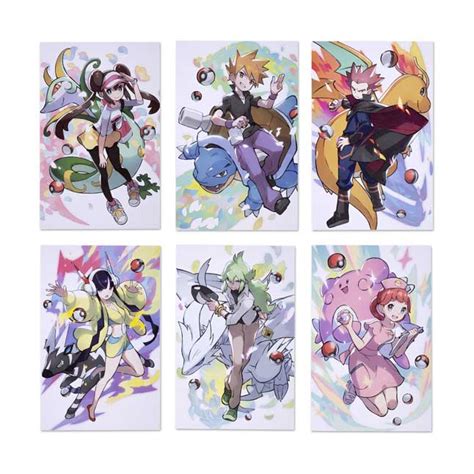 Pokémon Trainers Posters Set A 6 Pack Pokémon Center Official Site