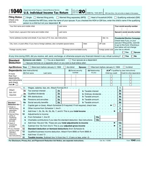 Irs Fillable Form 1040 Irs Form 1040 Download Fillable Pdf Or Fill