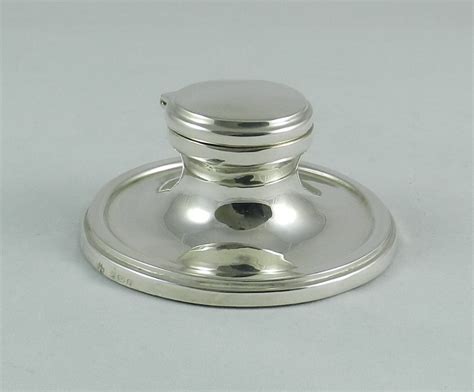 Antique Silver Capstan Inkwell 745162 Sellingantiques