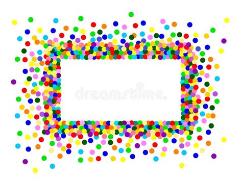 Colorful Confetti Frame Stock Vector Illustration Of Element 6160054