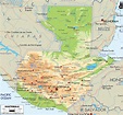 Physical Map of Guatemala - Ezilon Maps