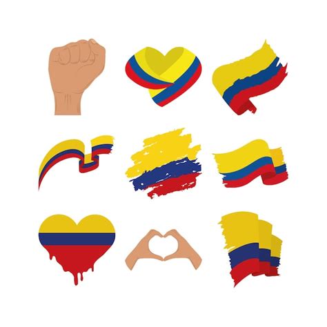 Premium Vector Colombia Flags Collection