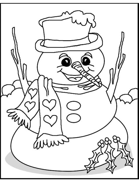 Image à colorier Bonhomme de Neige  topcoloriages.fr