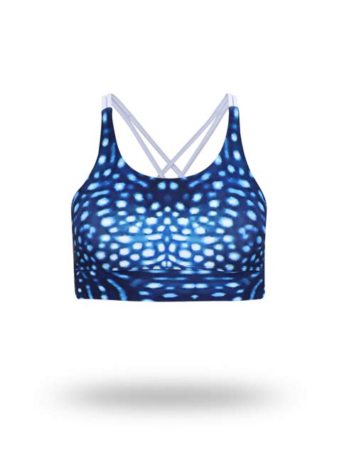 Whale Shark Yoga Crop Top Repreve® Fabric Ningaloo Swimwear