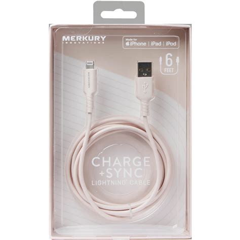 Merkury Innovations 6 Ft Rubberized Mfi Certified Lightning Cable