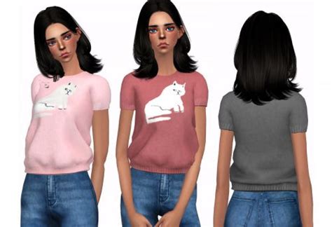 Lazy Oaf T Shirt Sims 4 Clothing Sims 4 Toddler Shirts For Girls