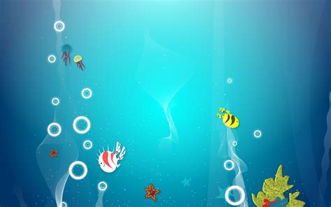 Fish Background Underwater Wallpaper Cartoon Wallpaper
