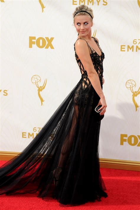 Julianne Hough Latest Hot Cleveage Transparent Black Dress On Red Carpet Primetime Emmy
