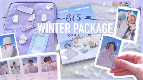 Bts Winter Package 2021 Unboxing ️ Im Melting Its So Cute 💜 Youtube