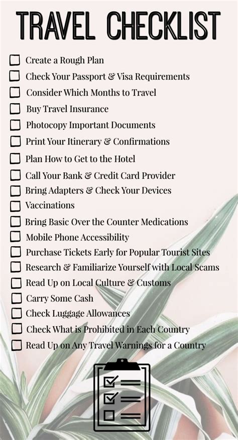Travel Checklist Things To Do Before You Leave Artofit