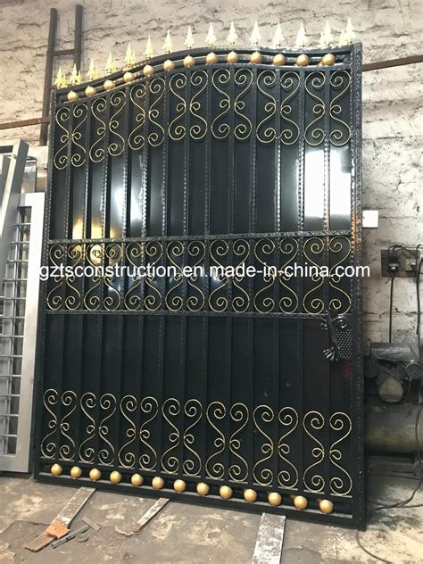 China High Quality Customized Hot Galvanized Wrought Iron Sliding Door