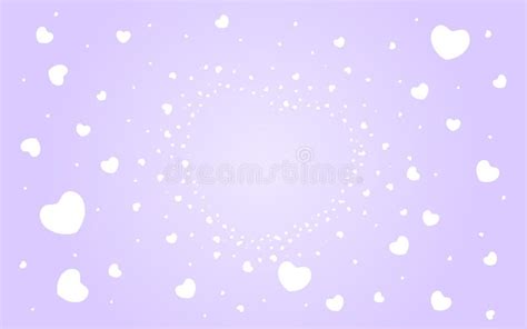 Abstract Background Of Hearts On Light Purple Stock Vector