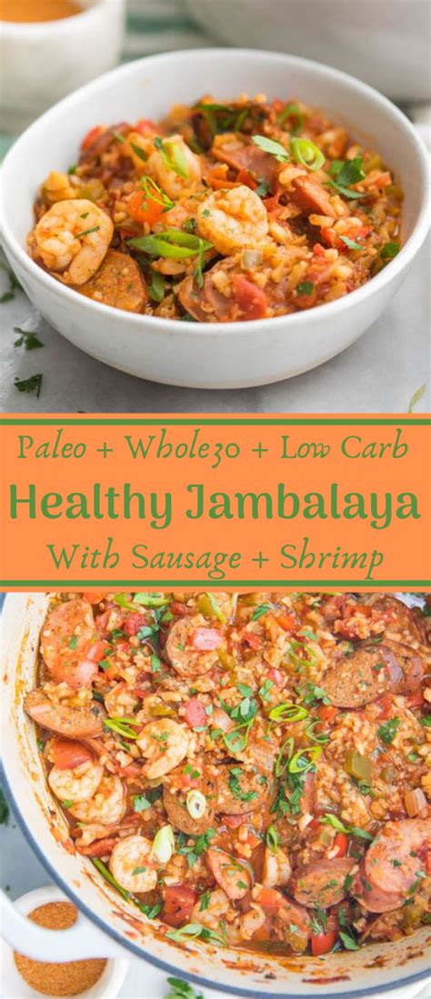 Flavorwise, chicken sausage isn't worlds away from its close cousin, chorizo. Healthy Jambalaya with Sausage & Shrimp #diet #healthyrecipes #jambalaya #paleo #keto #easy