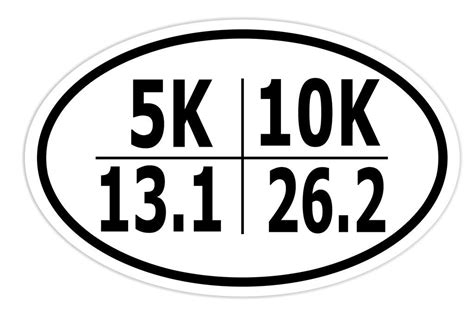 262 131 3k 5k Marathon Runner Sticker Decal Race Running Bumper