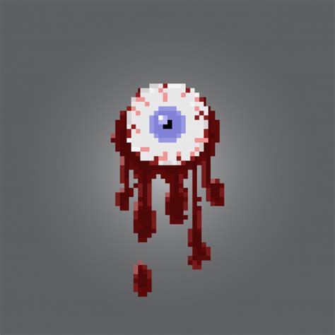 Premium Vector Pixel Eyeball On Blood