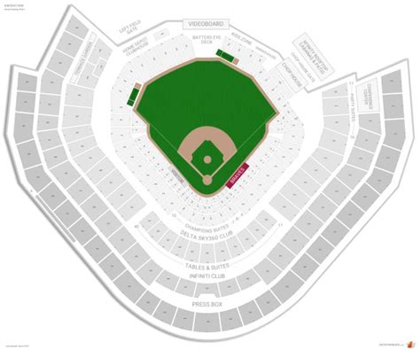 Braves Stadium Seating Chart Cabinets Matttroy