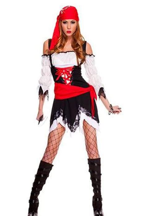 Adult Womens Sexy Saucy Pirate Cosplay Halloween Costume Fancy Dress