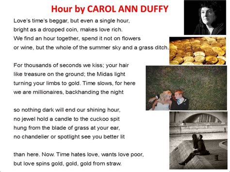 Hour Read By Carol Ann Duffy Carol Ann Duffy Aqa Poetry Anthology Duffy