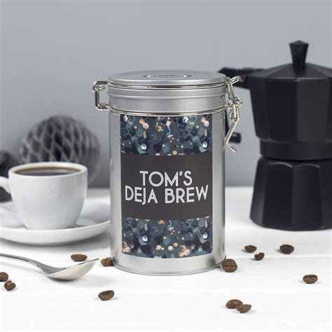 Personalised Coffee T Tin By Novello