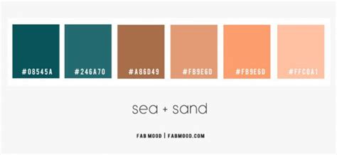 Teal And Beach Sand Color Palette Color Palette 44 1 Fab Mood