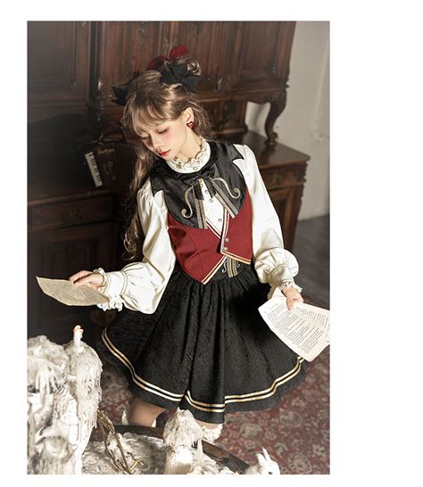 Nikki Tomorrow The Junior Musician Lolita Blouse Vest And Skirt Set