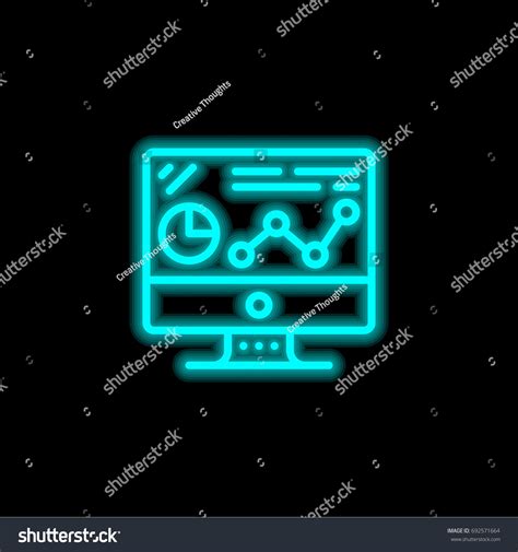 Computer Blue Glowing Neon Ui Ux Stock Vector Royalty Free 692571664