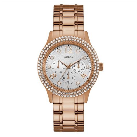 Guess Watches Guess Ladies Bedazzle Rose Gold Watch Womens Watches From Faith Jewellers Uk