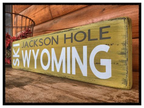Ski Jackson Hole Sign L Jackson Hole Sign L Jackson Hole Wy Etsy