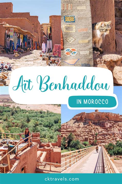 An Image Of Morocco With Text Overlaying It That Reads Art Benhaddou In