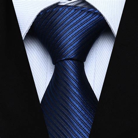 Party Wedding Tie Ts31v7 Navy Blue Stripe Slim 275 Silk Jacquard