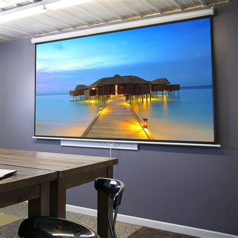 Zeny 100 Diagonal 169 Projection Projector Screen Hd Manual Pull Down