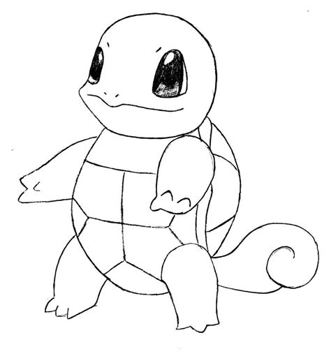 Pokemon Squirtle Draw Coloring Pages Drawing Easy Para Sketch Color