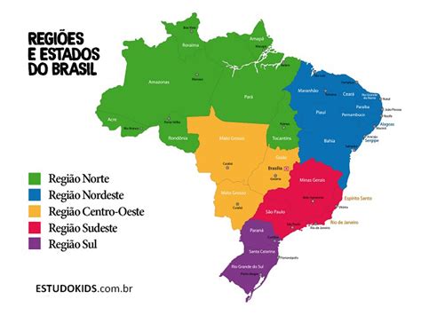 Geografia Quantos estados tem o Brasil Veja a resposta Escritório