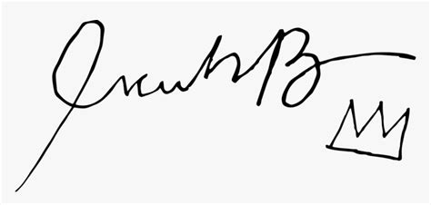 Basquiat Signature Calligraphy Hd Png Download Kindpng