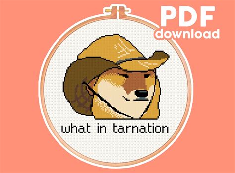 What In Tarnation Cowboy Shiba Inu Dog Meme Funny Etsy