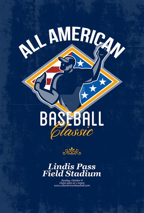 American Baseball Classic Retro Poster By Apatrimonio On Deviantart