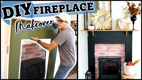 Diy Budget Fireplace Makeover Fall Decorating Ideas Youtube