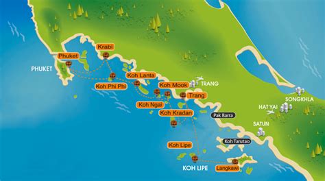 Map Of Phi Phi Ferry Destination Routs Phuket Thailand Travel