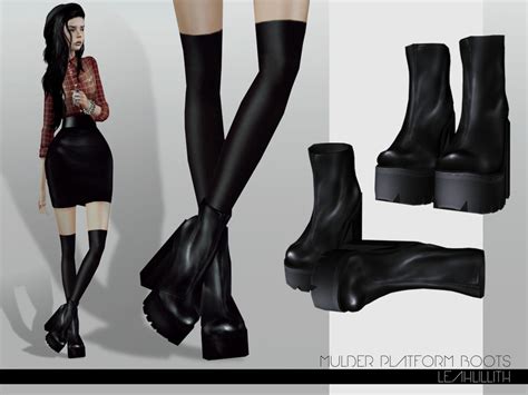 The Sims Resource Leahlillith Mulder Platform Boots